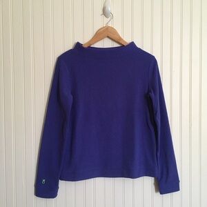 Dudley Stephens Brighton Boatneck fleece top Cobalt blue size XS EUC